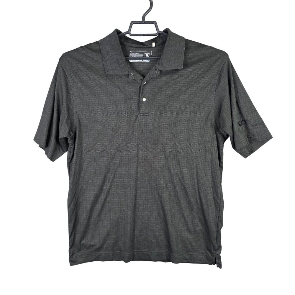 Mens Cutter & Buck Black Polo Shirt CB DryTec Luxe Short Sleeve Size XL